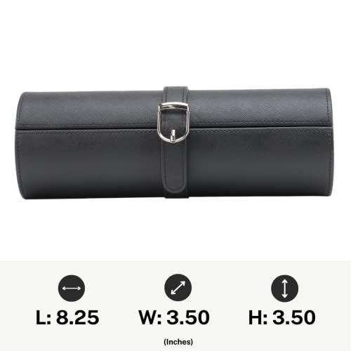 Travel size round Watch, Cufflinks and Jewelry Box and Organizer (Fabulous)