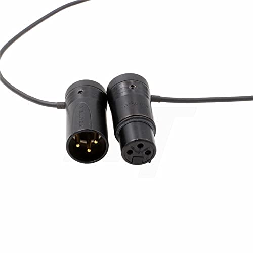 Audio Cable Low-Profile XLR 3 Pin Male to Female for Mic Camera Sound Devices 888 633 Zaxcom Zoom Audio Recorder Black 20"
