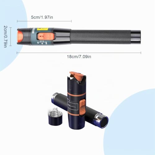 10mW Red Visual Fault Locator Optical Cable Test Pen, Fibre Optic Tester, Fibre Optic Cable Tester for CATV Telecommunications Multifunctional Tester