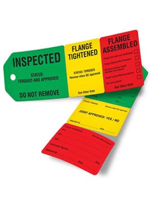 [Australia - AusPower] - INCOM Manufacturing 3-Stage Flange Management Tags, Heavy Duty All-Weather DuraPly™, Waterproof and Tear-Resistant, 2.75 inch x 7.9 inch, 25 Pack, TG8033PT 