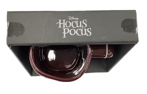 Rae Dunn Halloween Coffee Mug, It's Just A Bunch of Hocus Pocus, Maroon Color Changing Mug Maroon - Color Changing