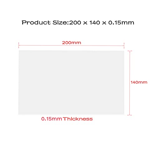 6PCS FEP Film 200x140x0.15mm, FEP Release Film for ELEGOO Mars 2, Mars 2 Pro, Mars 3, Photon Mono, Mono 4K, Mono SE, Halot One, Voxelab Proxima LCD Resin 3D Printers…