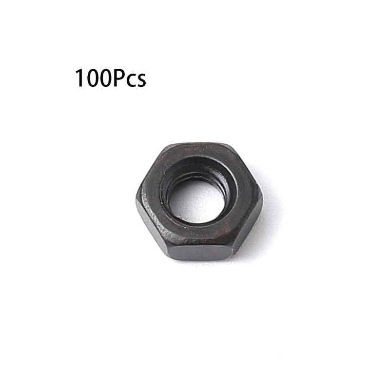 [Australia - AusPower] - M4 Carbon Steel Grade 8 Hexagon Hex Nut Black Carbon Steel 100pcs 