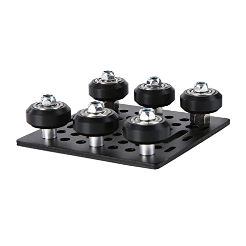 1-Pack Assembled 2040 V Gantry Plate Kit with 6pcs V Solid POM Wheels Only Compatible with 2040 4040 Series V Slot Aluminum Extrusion Profiles Linear Rail 3D Printer CNC Machine