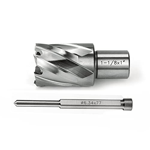 OSCARBIDE 1-1/8 x 1 inch HSS annular cutter with 3/4-inch Weldon shank for mag drills