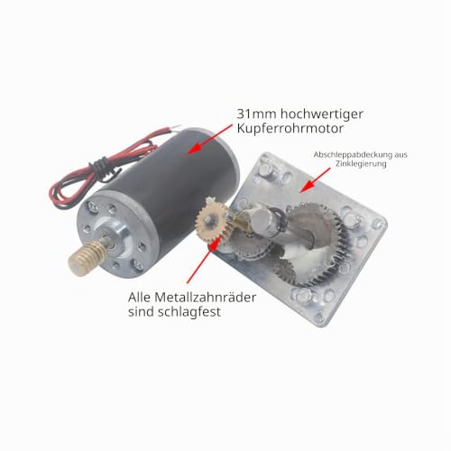 DC 12V Gear Motor, High Torsion Speed, Reduce the Electric Gear Motor, Switchable Worm Gear Motor, 8mm Shaft (12V 12RPM), Gear Motor 12V 12RPM