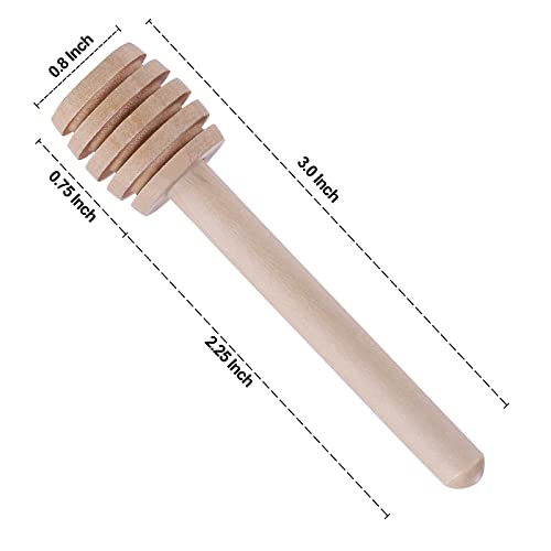 150 Pcs Honey Sticks Dipper, 3 inch Mini Wooden Honeycomb Stick 150 Pcs