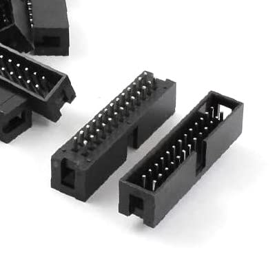 [Australia - AusPower] - 25-Pack 26P DC3 2.54mm 0.1" Pitch 26 Pins Male Box Headers 2x13 Dual Rows 26 Pins Male Straight Pin PCB DIP, Double-Row 2x13 26P DC3 2.54 mm DCS IDC Connector 2X13M-25PK 