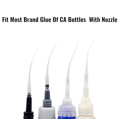 FIXWANT micro CA glue fine tip applicator bottle tips for adhesive dispensing and crafting