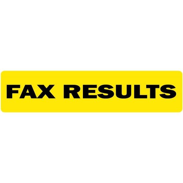 Fax Results Medical Labels