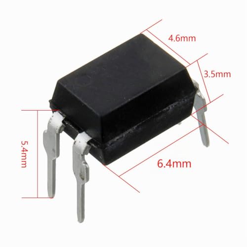 PC817C Optocoupler, 2.54 mm DIP, Pack of 100 | 4 pin 4 pin photo coupler for mounting, pins, for DIY, DIP-4, 2.54 mm spacing