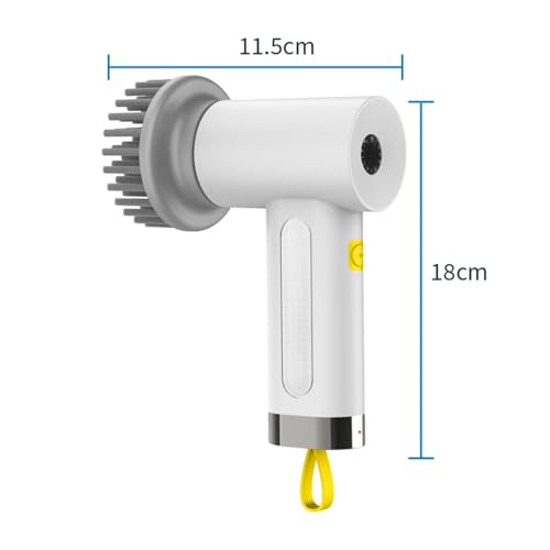 WANGCL Handheld Power Spin Scrubber Cordless Electric Cleaning Brush with 3 Replacement Cleaning Heads Two-speed control for Bathroom, Kitchen Tiles Floors Walls Car