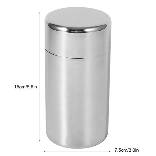 Small Tea Tin Canister, 550ml Stainless Steel Coffee and Tea Canister, Loose Leaf Tea Storage Container, Portable with Airtight Double Lids, for Tea Coffee Sugar Storage (Pack of 2) Large (Pack of 2)