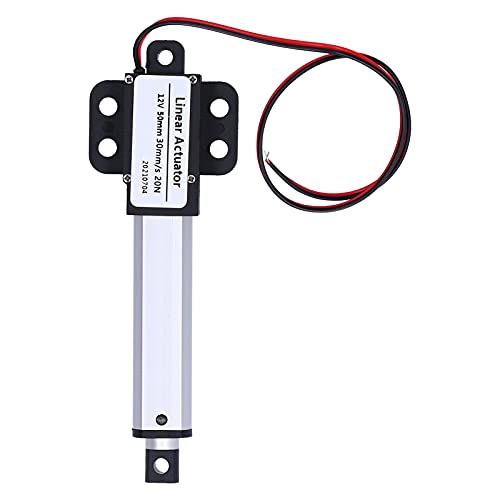 12V DC Linear Actuator 50mm Stroke, Low Noise Mini Electric Actuator Motor with Internal Limit Switch, 20N Force, 30mm/s Speed for Automotive, Home, Industrial Use Stroke 50mm-30mm/s-20N