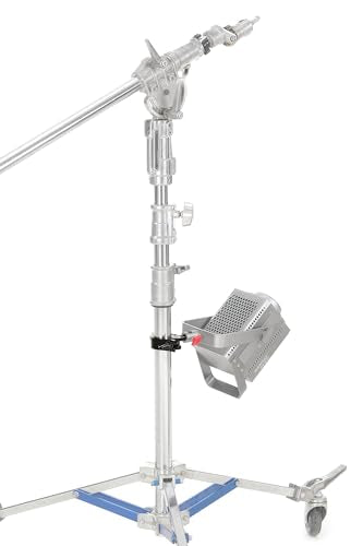PHOCUS Half Coupler Clamp with 5/8" Baby Pin, Heavy Duty Truss Clamp on Round Tube for Supporting Photography Video Light Studio LED Ring Light (Clamp Range: 40-50mm) (Pack of 2) Clamp Range: 40-50mm (Pack of 2)