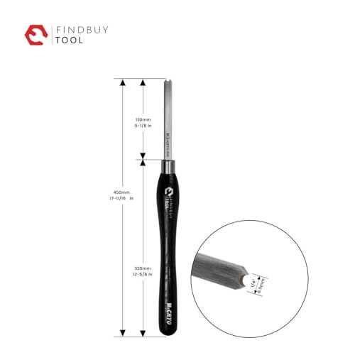 FindBuyTool Wood Turning Tools for Lathe, 1/4" Bead Forming Wood Lathe Turning Tool for Woodturning, M2 HSS Wood Lathe Bead Forming Turning Tools for Woodworking DIY Enthusiasts (1 PC) 1/4"