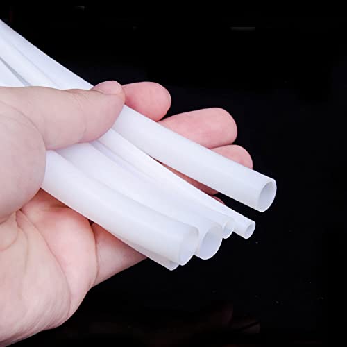 TEN-HIGH Teflon Tube 4.35mm ID x 6.35mm OD for 3D Printer, 1/4 inch Outer Diameter PTFE Teflon Tubing 2M(Length: 6.56ft) 4.35mm x 6.35mm