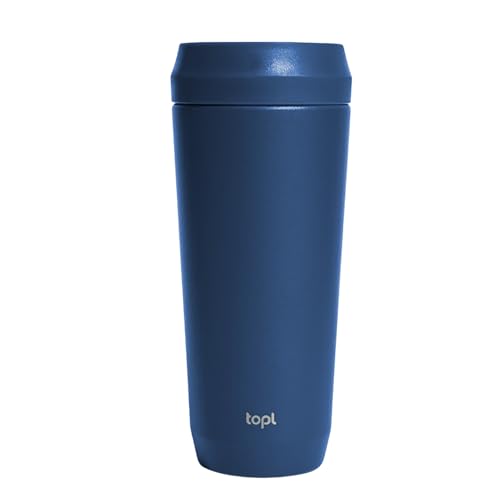 TOPL Coffee Tumbler, Stainless Stell Insulated Water Bottle, Navy, 20oz