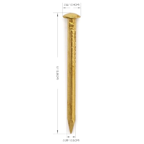 Hardware Philosophy HP pure brass common nails, 1.1-inch, bag of 100