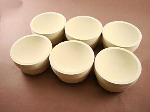 Lot of 6 - # 10 Mabor Cupel 2-3/8" Gold-Assay-Smelting-Refining-Melting-Cupels