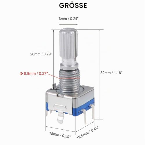 Rotary Encoder, Rotary Angle Encoder, 360 Degree Rotary Encoder, EC11 Digital Potentiometer, Rotary Encoder, Rotary Encoder Module, Rotary Encoder Module, Rotary Encoder Module 360 Degree, Pack of 5 5PC