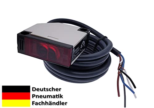 Reflector Light Barrier 12-24 Volt DC Reflective Light Barrier with Mirror IR Light Barrier up to 4 Metres