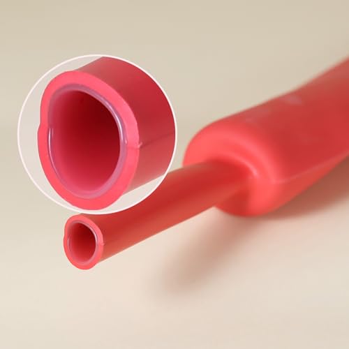 Heat Shrink Tube Diameter 25.4 mm, 3:1 with Adhesive, 1 m Black and 1 m Red | Double-walled with adhesive, waterproof and wear-resistant Ø25.4mm - 1m x 2 pieces