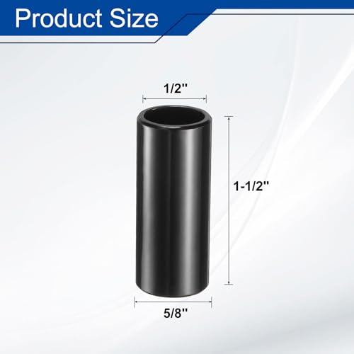 uxcell 10-piece stainless steel round spacers, 1/2-inch bore, 5/8-inch OD, 1-1/2-inch length