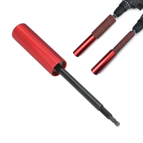 13 Pack Drill Grinding Drum Set, Universal Size Aluminum Alloy Spindle Grinder Adapter and 3/8" Spindle Sander Sleeves, Rubber Sanding Drum Set