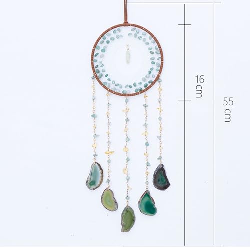 Crystals Tree of Life Dream Catchers,Crystal Gemstone Chakra Indoor Wall Hangings for Windows Garden Home Décor(Green Aventurine) Green Aventurine