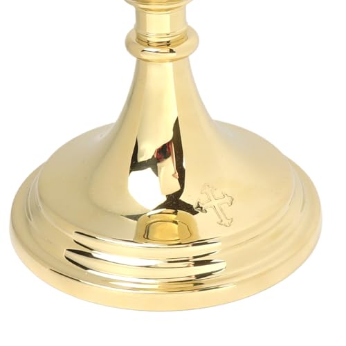 Needzo Brass Chalice, Communion Supplies, 9 Inches, Holds 8.5 Ounces