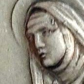 925 STERLING SILVER MEDAL " SAINT RITA FROM CASCIA " PATRON OF LOST CAUSES