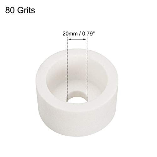 sourcing map Sanding Discs Aluminum Oxide Sanding Disc 3 Inch 80 White Pack of 2
