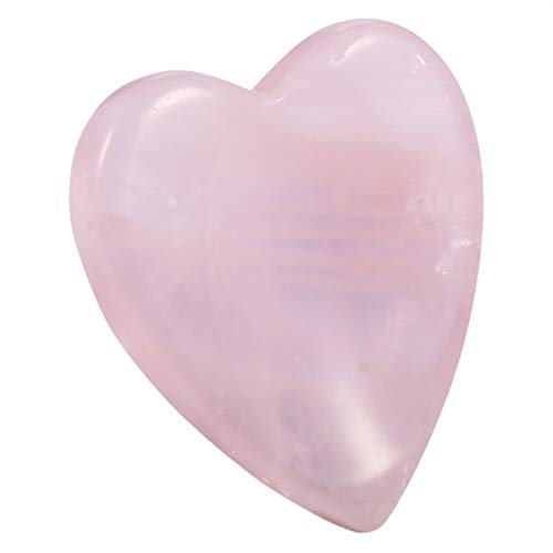 mookaitedecor 4 Pcs Rose Quartz Thumb Worry Stone for Anxiety Stress Relief