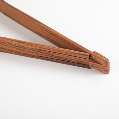 Super Slim Spring Salad Tongs: Teak Wood Salad Hand Server 0.1" x 0.1" x 12" Kitchenware Serving Utensils from SiamMandalay Gourmet Collection