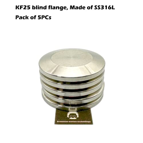 BROWNIAN MOTION TECHNOLOGY 316L KF25 NW25 ISO-KF25 flange cap blind flange, pack of 5 pcs