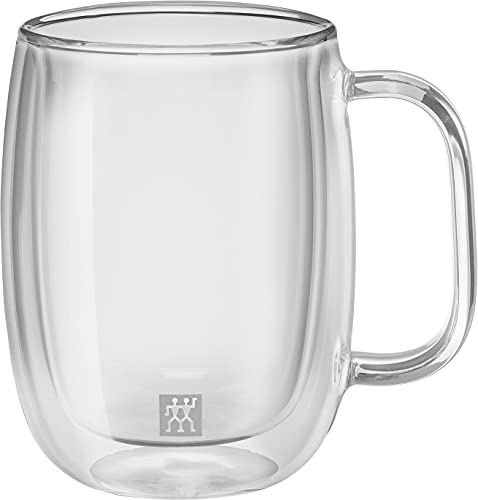 Zwilling Sorrento Double Wall Glass Set of 2, 335 ml, Glass Transparent 12 Ounces