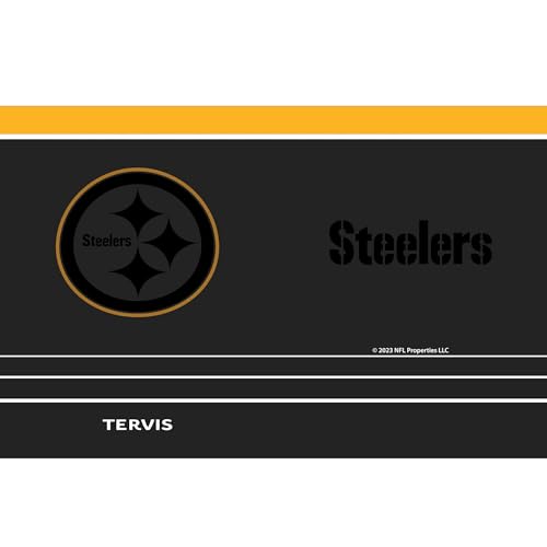 Tervis Traveler NFL Pittsburgh Steelers - Night Game Triple Walled Insulated Tumbler Travel Cup Keeps Drinks Cold & Hot, 30oz, Stainless Steel