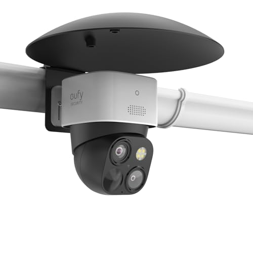 HOLACA Universal PTZ Camera Gutter Mount and Sun Rain Shade Cover for AOSU ANSQUE Eufy SEHMUA Tapo Cinnado Reolink Security Cameras, Shield Compatible with PTZ Cameras