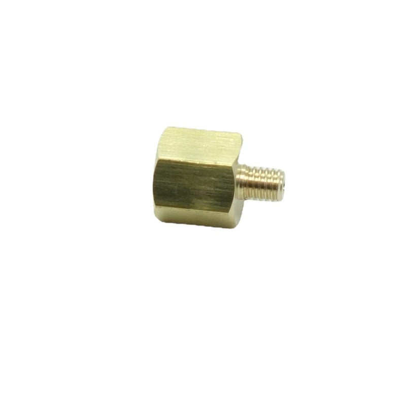 [Australia - AusPower] - 1 Piece 1/8" NPT Pipe Female x M6 x1 Male Metric Gauge Adapter Brass Brass M6*1 Male x 1/8" FNPT 