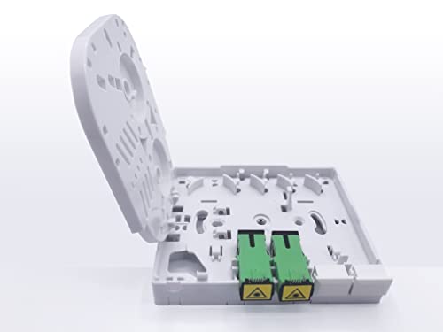 Elfcam - Fiber Optic Termination Point (GF-AP) FTTH, Fiber Optic Connector SC/APC (2 Optical Connectors) 2 Optical connector