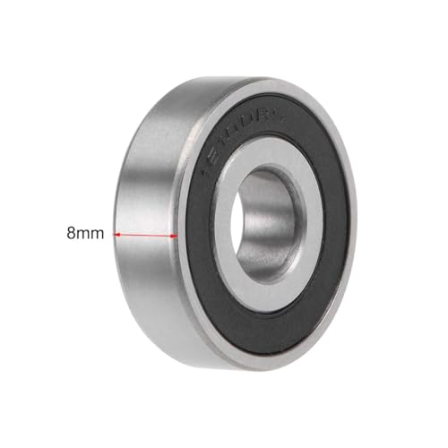 TA-VIGOR 10Pcs 16100-2RS Deep Groove Ball Bearings, Z2 10mm x 28mm x 8mm Double Sealed Industrial Bearings, Chrome Steel P0(ABEC1) Skateboard Bearings for Motor Electrical Instrument Equipment