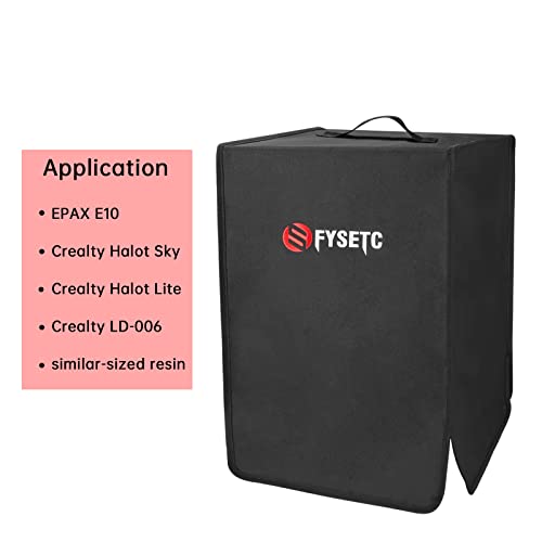 SLA UV DLP LCD 3D Printer Blackout Cover Enclosure Protect Storage Sleeve from Sunlight Dust Dirt Spill Compatible with EPAX E10 Crealty Halot Sky Halot Lite LD-006 13.5x13.5x21 inch