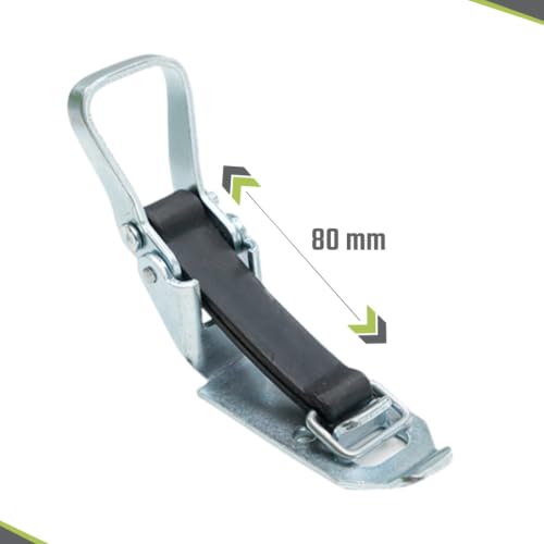 Locking Bearing Shovel Holder Spade Holder Ax Holder Broom Holder Tension Lock Device Holder Garden (Galvanized Steel, 80 mm) Galvanized steel