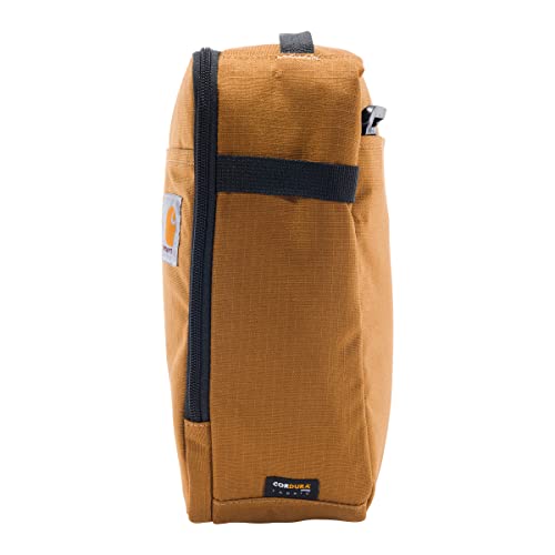Carhartt Cargo Series insulated thermocooler lunch cooler in Carhartt brown with four can capacity, durable and portable design.