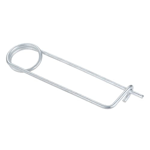 Generic steel brooch-shaped cotter safety pins, 5×110×43mm, 4-piece set for lawn and garden hitch fastening