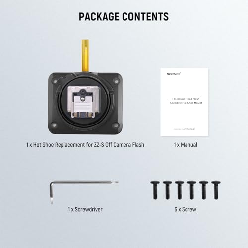 NEEWER Z2-S Hot Shoe Replacement, for Z2-S/Z2Pro-S/Z2II-S Round Head Flash Compatible with Sony Camera, Speedlite Hot Shoe Adapter Repair Part with Upgraded Metal Contact Interface