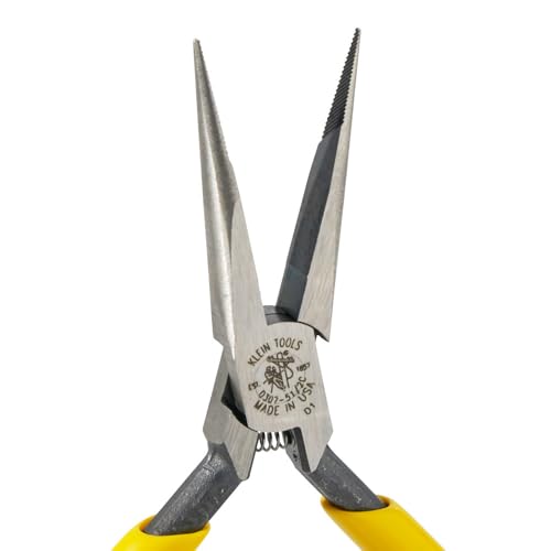 Klein Tools D307-51/2C slim needle-nose pliers with 1/32-inch point diameter and 5-inch length