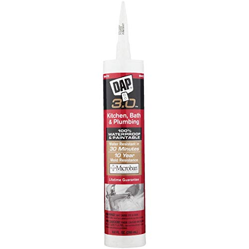 DAP Kwik Seal 9-ounce white adhesive caulk tube