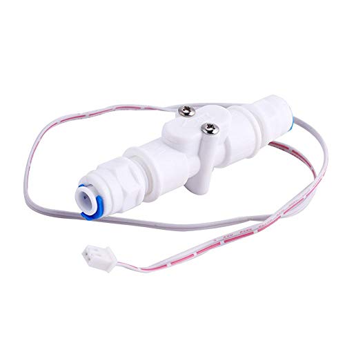Jadeshay Water Flow Sensor G1/4, Water Flow Switch Healthy Precise Water Flow Sensor PE Water Switch 0.5-10L Measuring Range